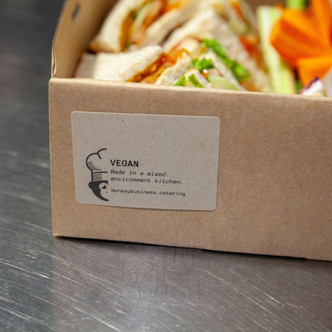 Vegan Wake Platter - Label - Monkey Business Catering